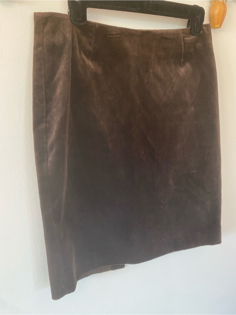 Vintage Hugo Buscati Brown Velvet Pencil Skirt - Women
